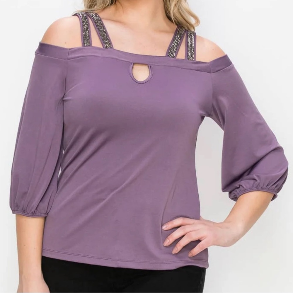 Embellished Double Strap Blouse